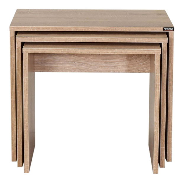 Set 3 konferenčních stolků Santosse (dub sonoma)