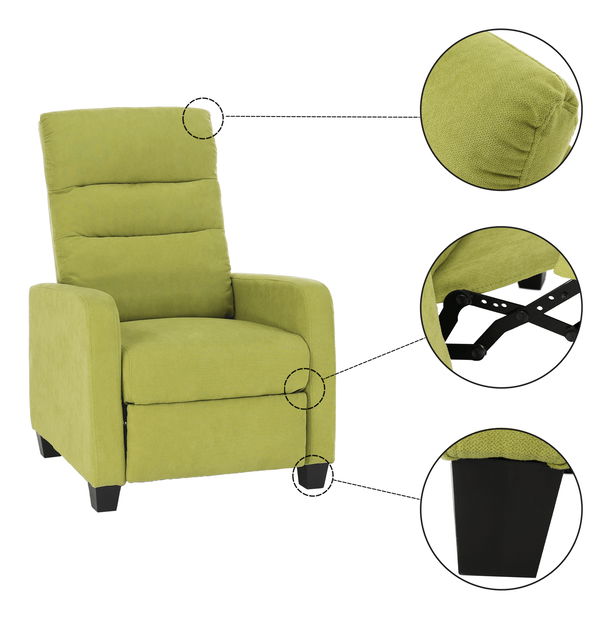 Polohovací křeslo Tursus (zelená)