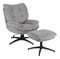Křeslo s taburetkou Famot (šedá)