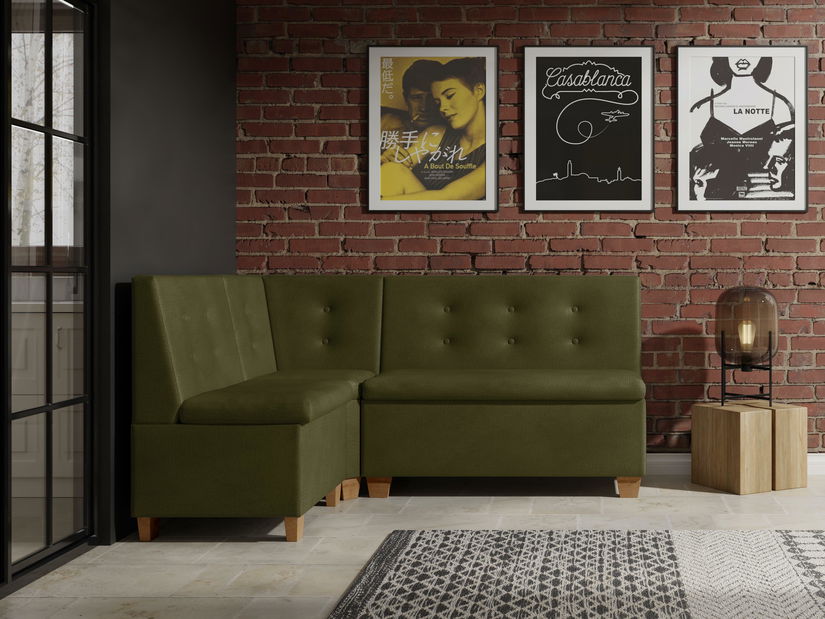 Rohová lavice Bolio 130x170 (olivová)