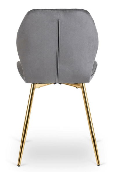 Jídelní židle Ligado (šedá + zlatá)