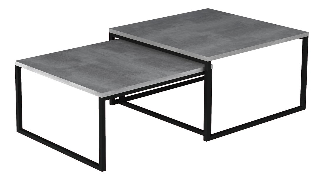 Set 2 ks. konferenčních stolků Nivessa (beton)