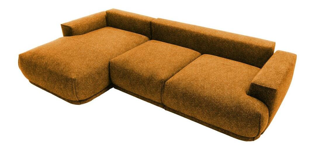 Rohová sedací souprava Dita (L) (hořčicová + černá)