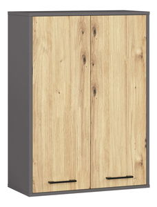Závěsná koupelnová skříňka Farid TYP 8 (šedý grafit + dub artisan)