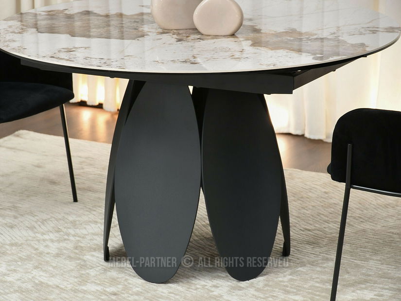 Jídelní stůl Facilidades (mramor + černá)