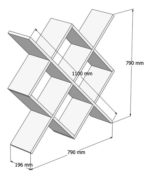 Police Bodimu (ořech + bílá)