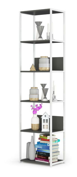 Regál Loriana II (bílá + šedá)