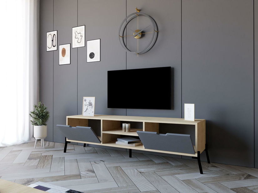 TV stolek/skříňka Pasula (dub safírový + antracit)