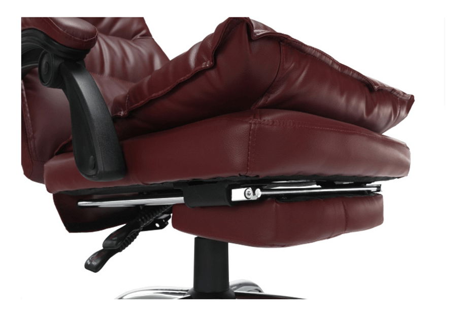 Kancelářské křeslo s podnožkou Drann (bordová)