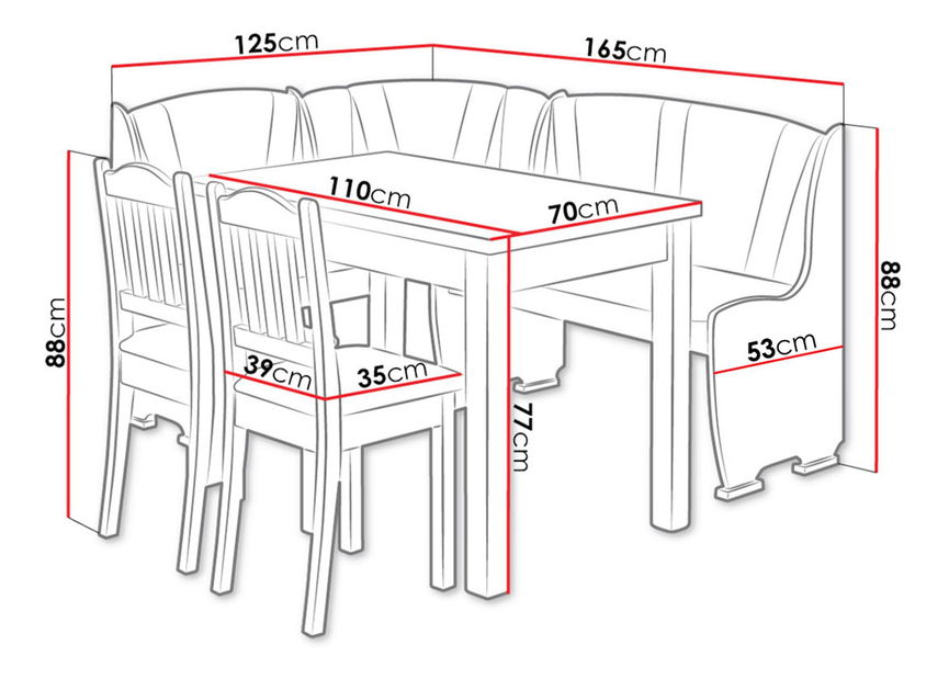 Jídelní stůl Plaston (hnědá + béžová)