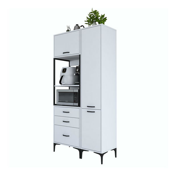 Policová skříň Jenaretta 143 (bílá)