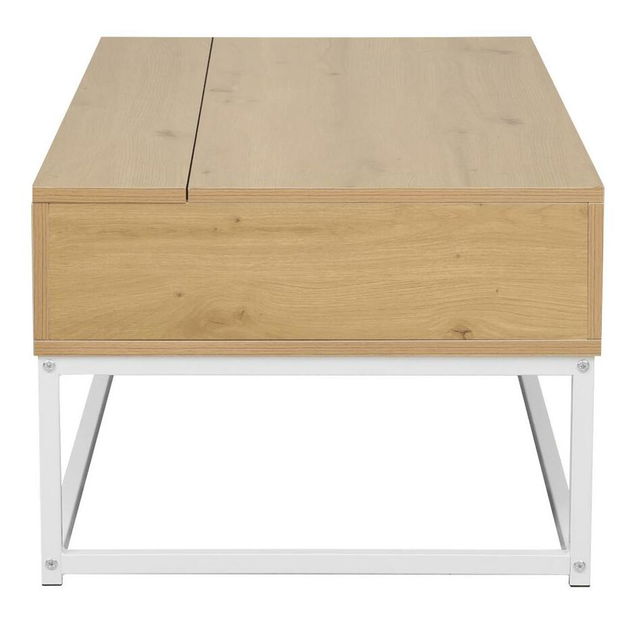 Konferenční stolek Lendemain (dub + bílá) (s úl. prostorem)