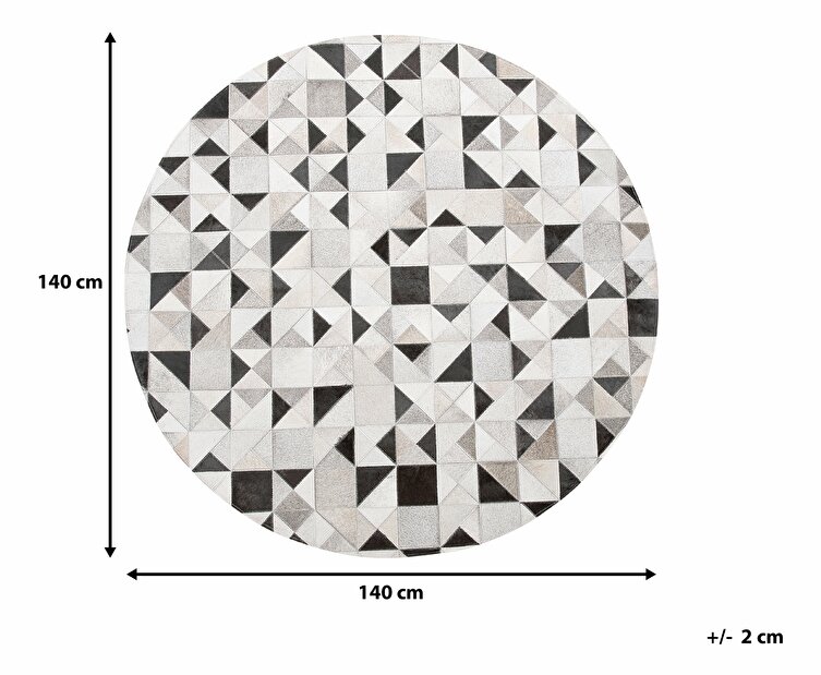 Koberec 140 cm Kadina (šedobílý)