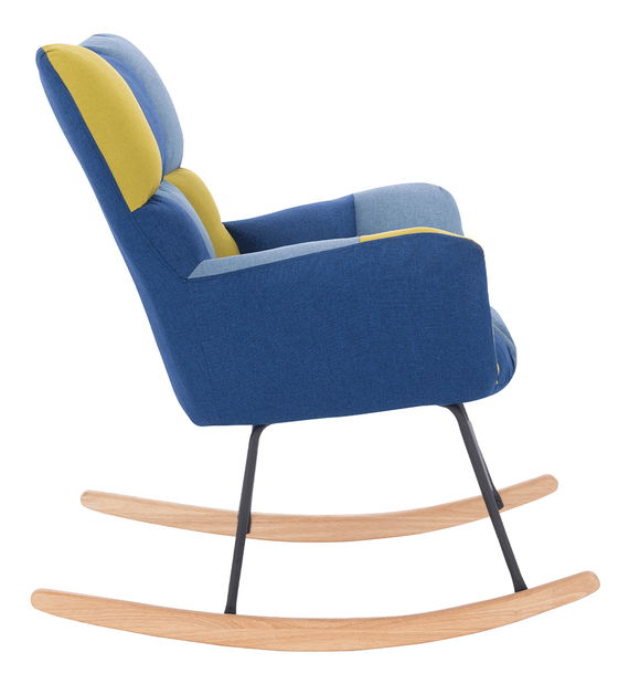 Designové houpací křeslo Kerem (modrá + zelená)