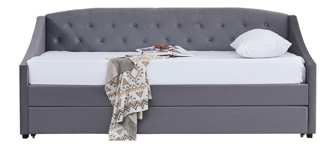 Rozkládací postel 90 cm Asesorar (šedá)