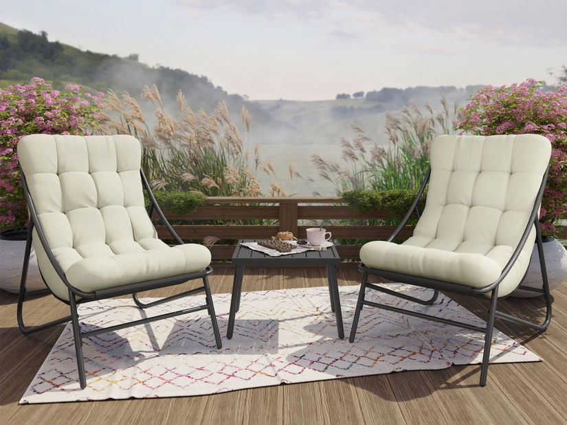 Set zahradního nábytku Smolik (antracit + béžová)