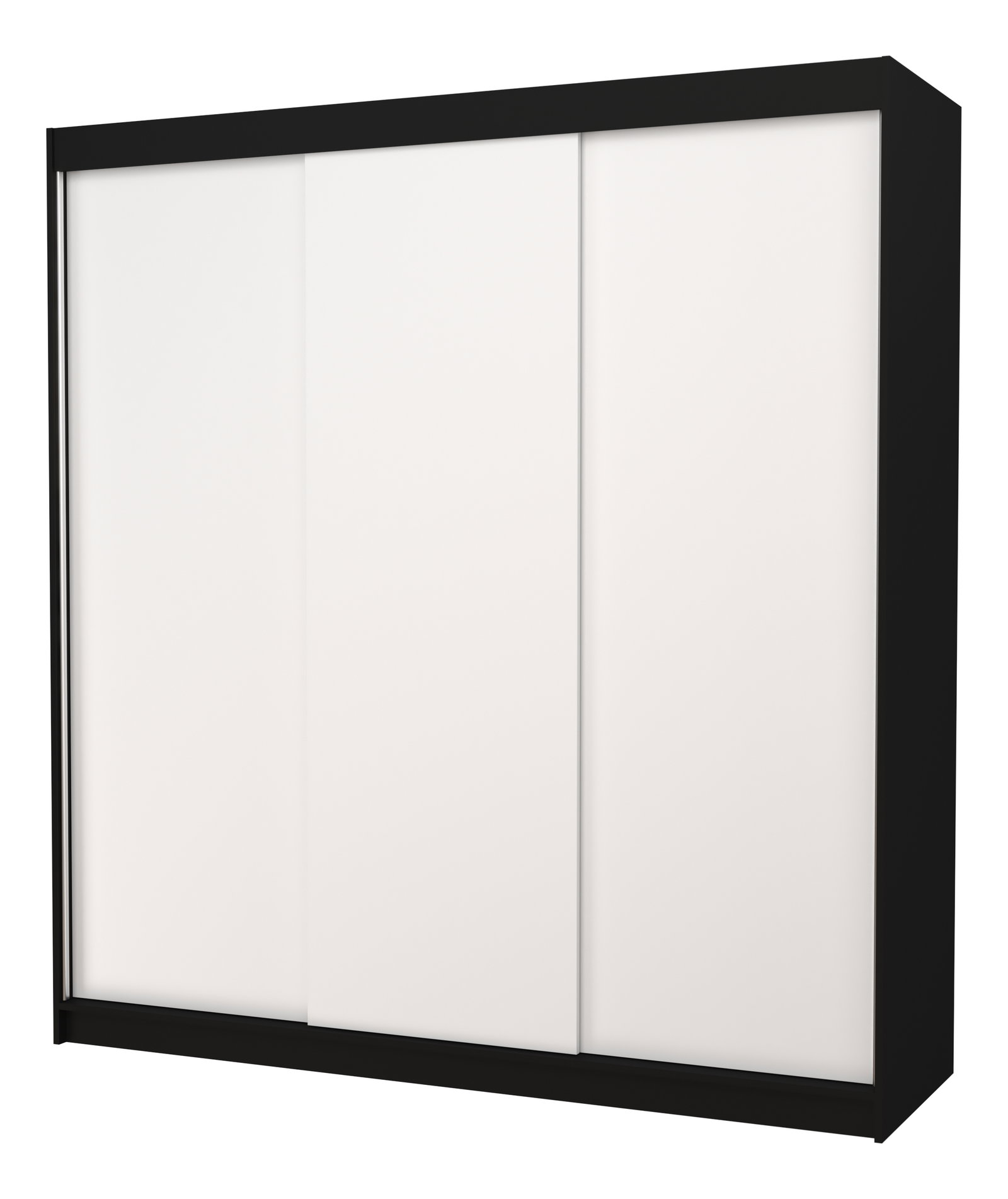 Šatní skříň Meggie (černá + bílá)