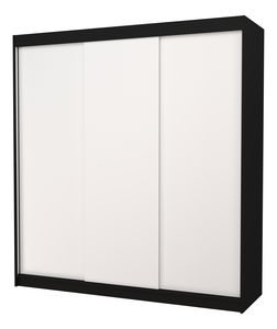 Šatní skříň Meggie (černá + bílá)