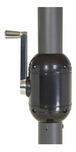 Slunečník 270x460x247 cm Silvania (tmavě šedá)