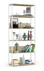 Regál Loriana V (bílá + dub artisan)