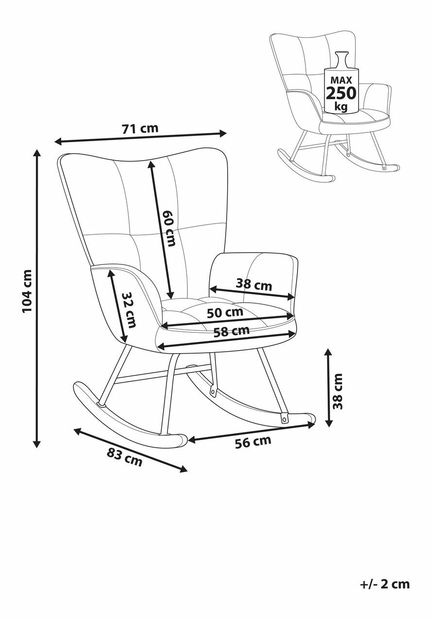 Houpací křeslo Oulia (bílá)