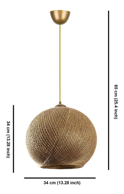 Stropní svítidlo Lungelonzza 1 (zlatá + hnědá)