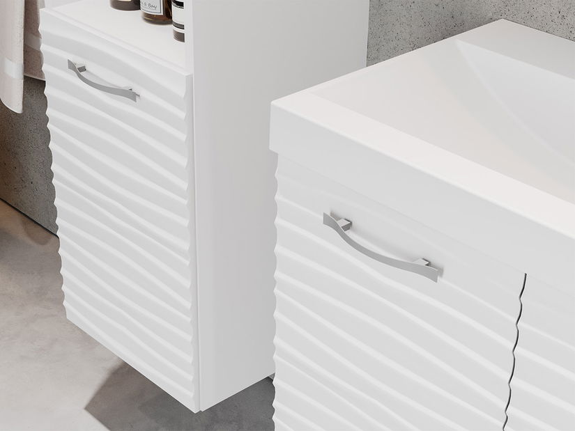 Koupelnový nábytek Megasa I MDF (bílá + bílá vlna) *výprodej