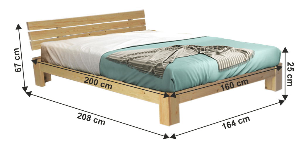 Manželská postel 160 cm Alpo (s roštem)