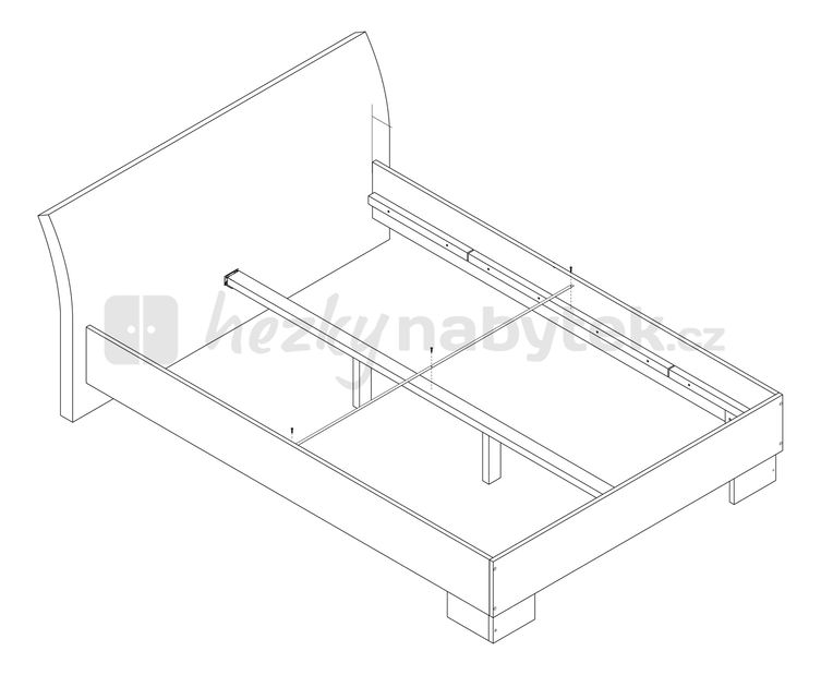 Manželská postel 180 cm Talia