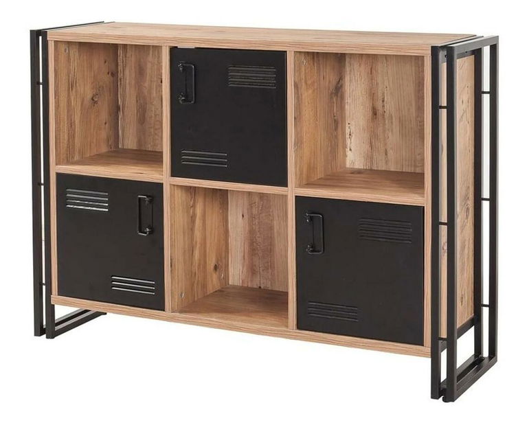 Souprava nábytku do obývacího pokoje Cosmoletta (borovice atlantická + černá)