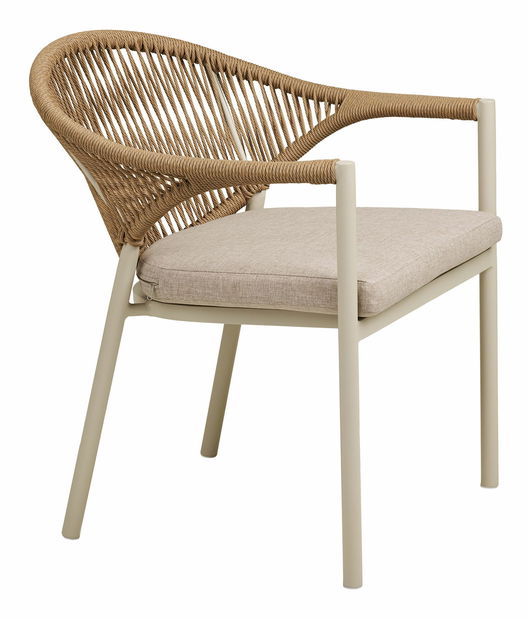 Zahradní židle Abelia 1 (písková + přírodní)