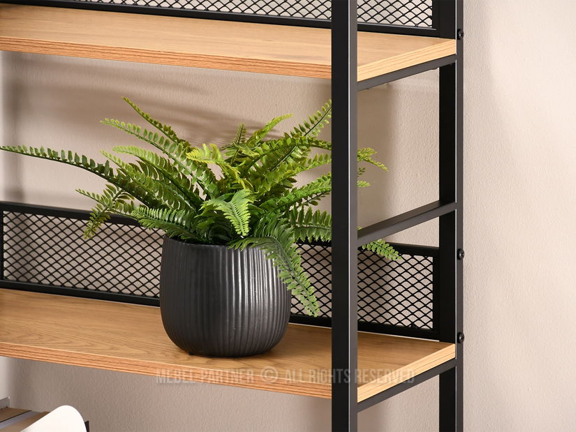 Regál Danube C (dub + černá)