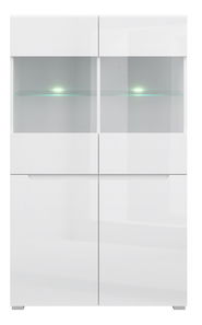 Vitrína Yuko (bílá lesklá)