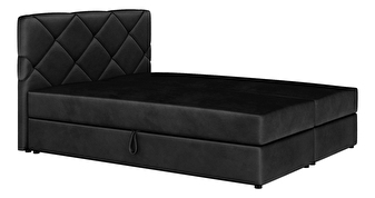 Boxspring postel 160x200 cm Karum (černá) (s roštem a matrací)