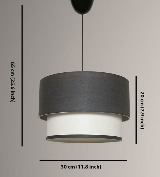 Stropní svítidlo Lefastento 1 (antracit + bílá)