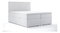Boxspring postel 140 cm Melo (bílá ekokůže) (s úložným prostorem)