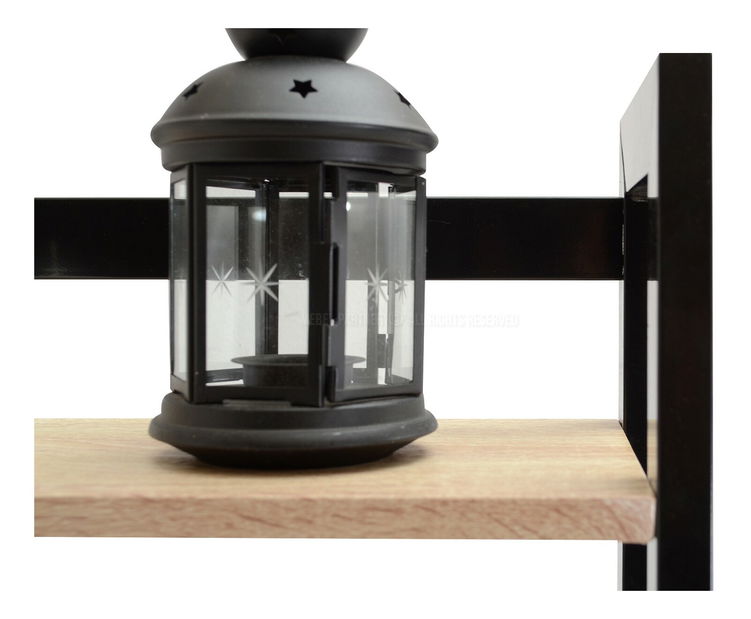 Regál Topaz (dub + černá)