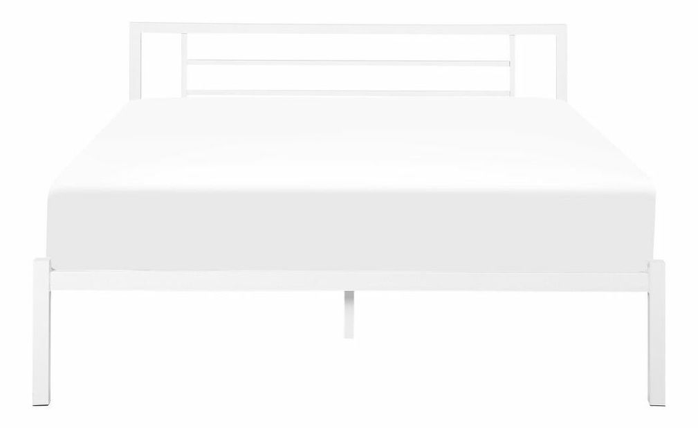 Manželská postel 160 cm CONNET (s roštem) (bílá)
