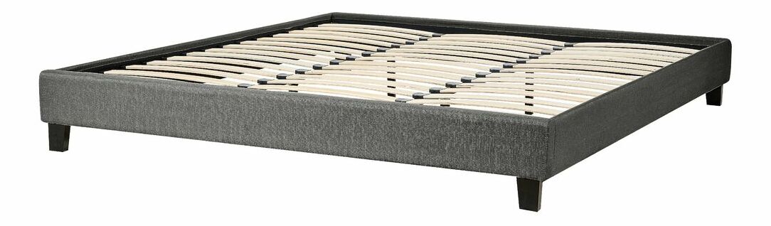 Manželská postel 180 cm ROXENNE (s roštem) (šedá)