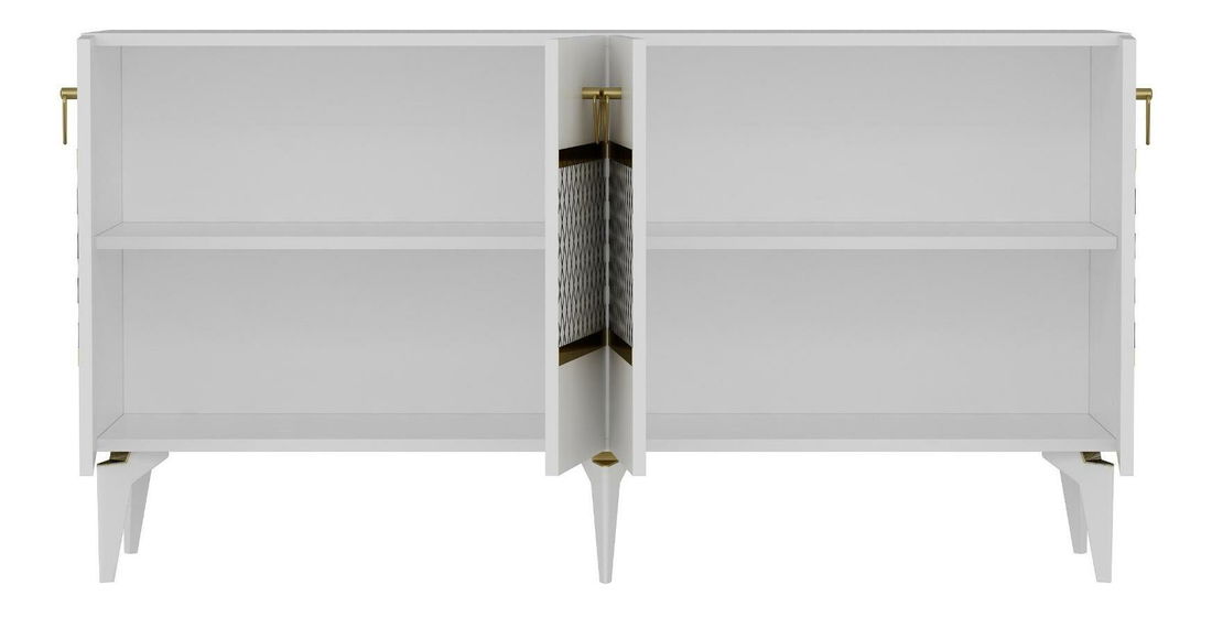 Skříňka Vadiki 1 (bílá + zlatá)