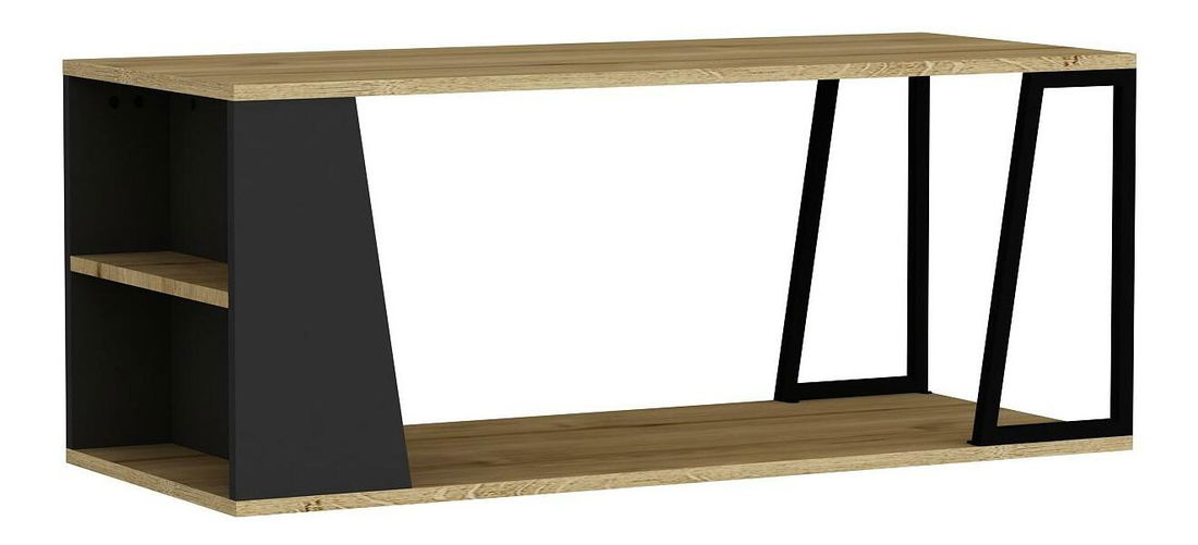 Konferenční stolek Nidupe 2 (dub safírový + černá)