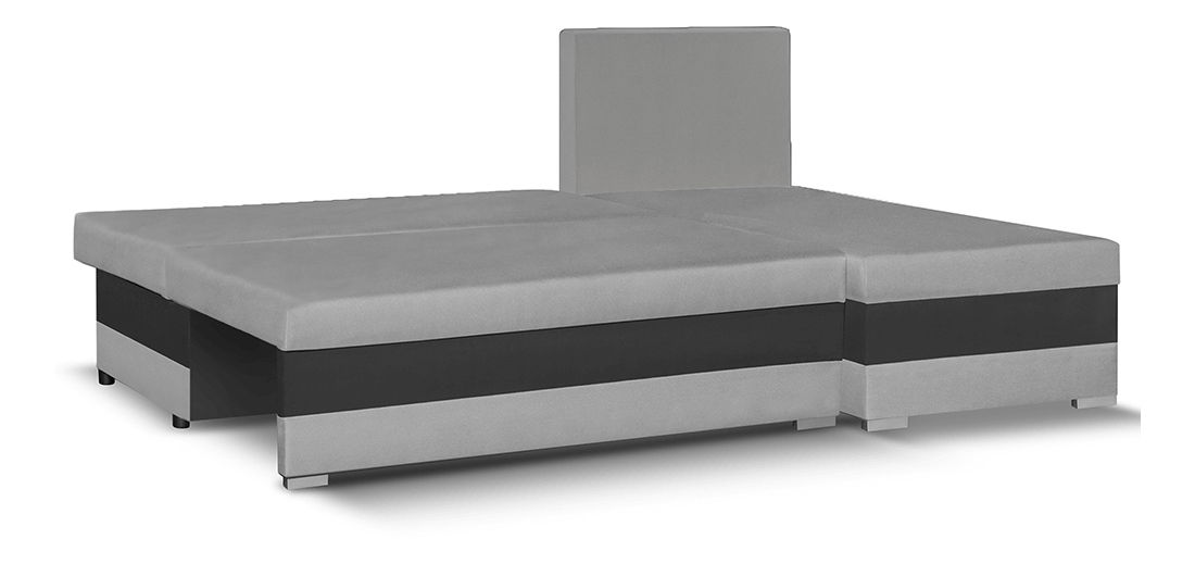 Rohová sedací souprava Gabby (světle šedá + černá)