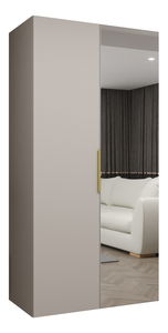 Šatní skříň 100 cm Mirabella 2 (kašmír + zlatá)