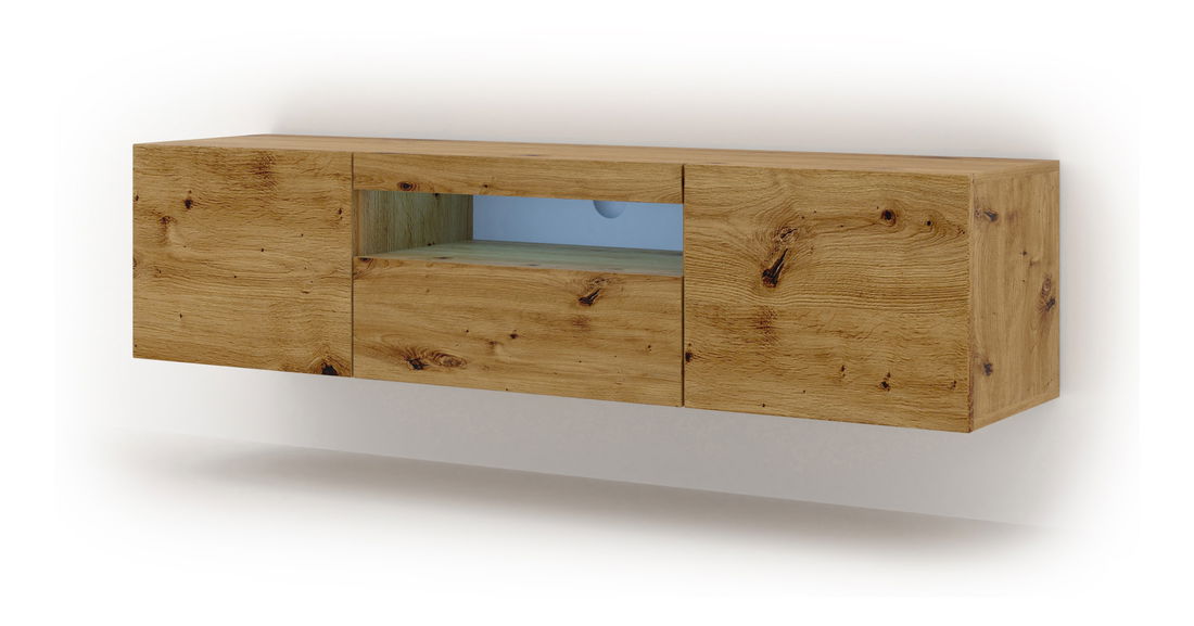 TV stolek/skříňka Aurora (dub artisan) (LED)