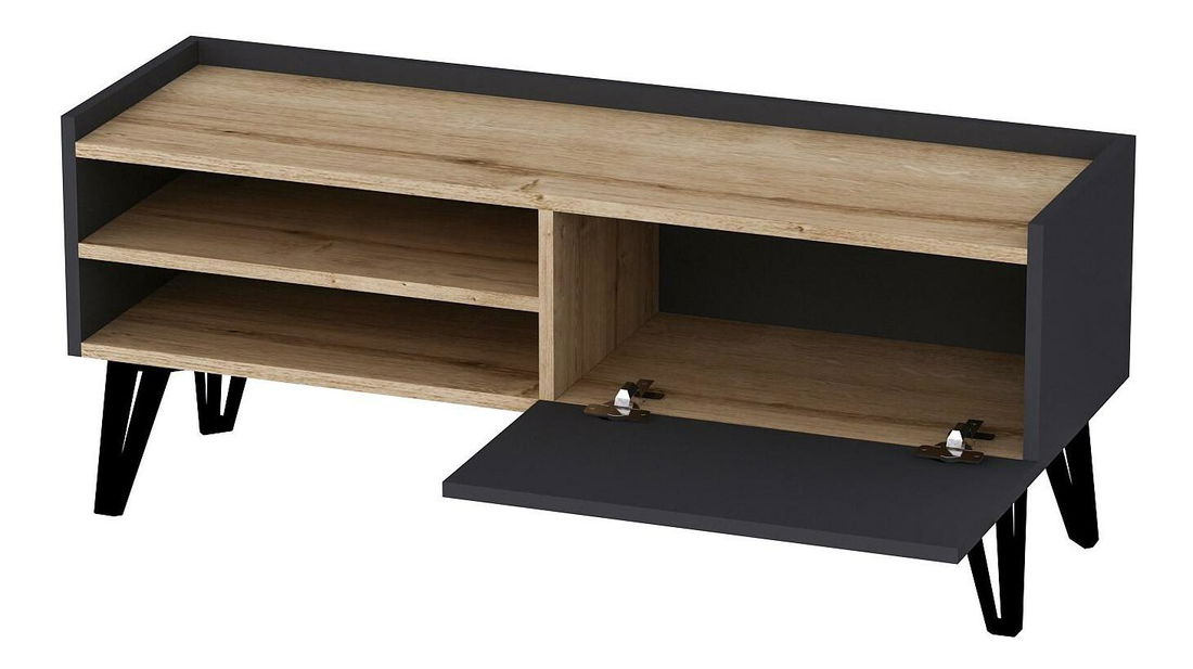 Příruční stolek Tilata 2 (dub safírový + antracit)