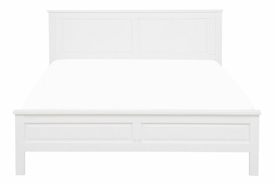 Manželská postel 160 cm OLIVE (s roštem) (bílá)