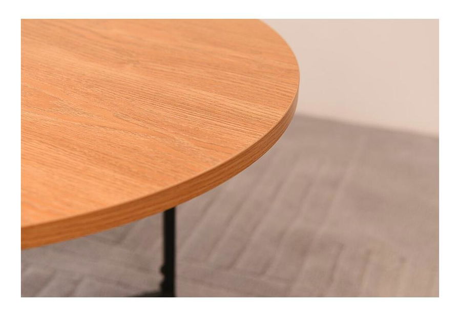 Set 2 ks. konferenčních stolků Frost (černá + přírodní)