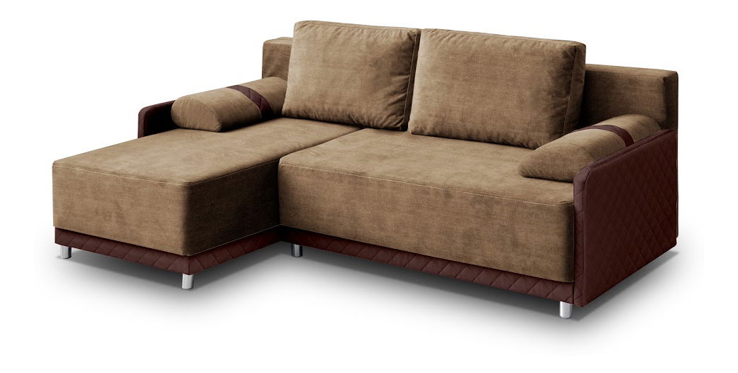 Rohová sedací souprava Royal (světle + hnědá) (L)