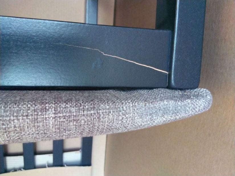 Jídelní židle Dalam IV (černá + béžová) *bazar