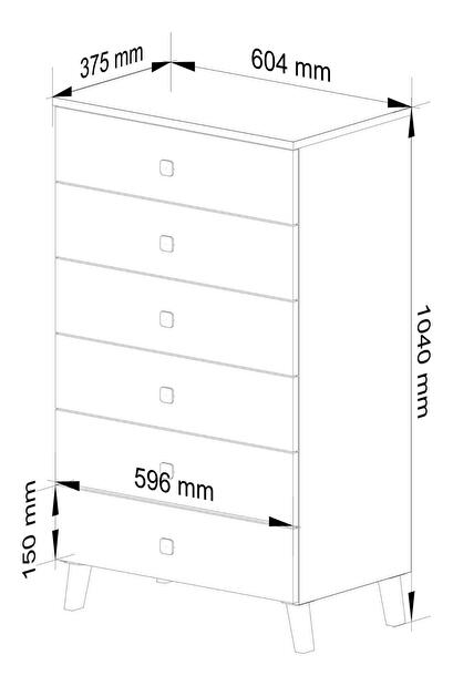 Komoda Mobian 6 (kašmír)